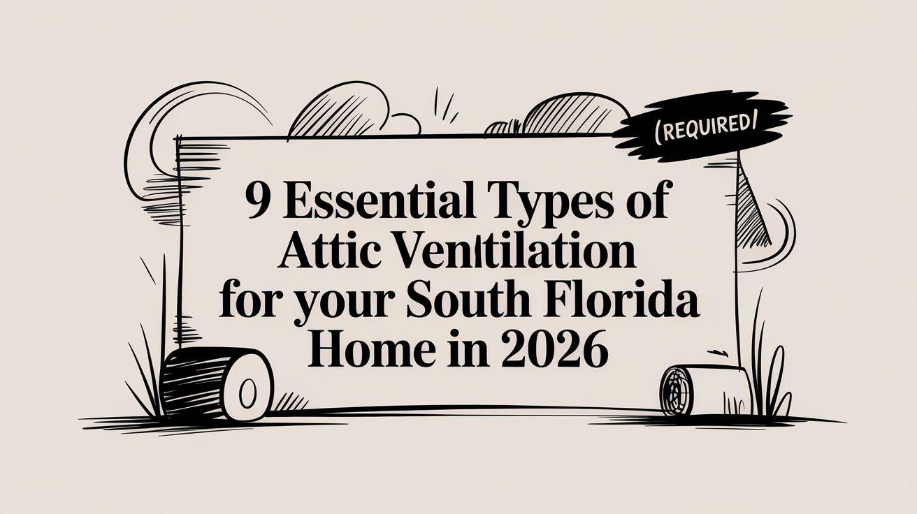 types of attic ventilation title graphic