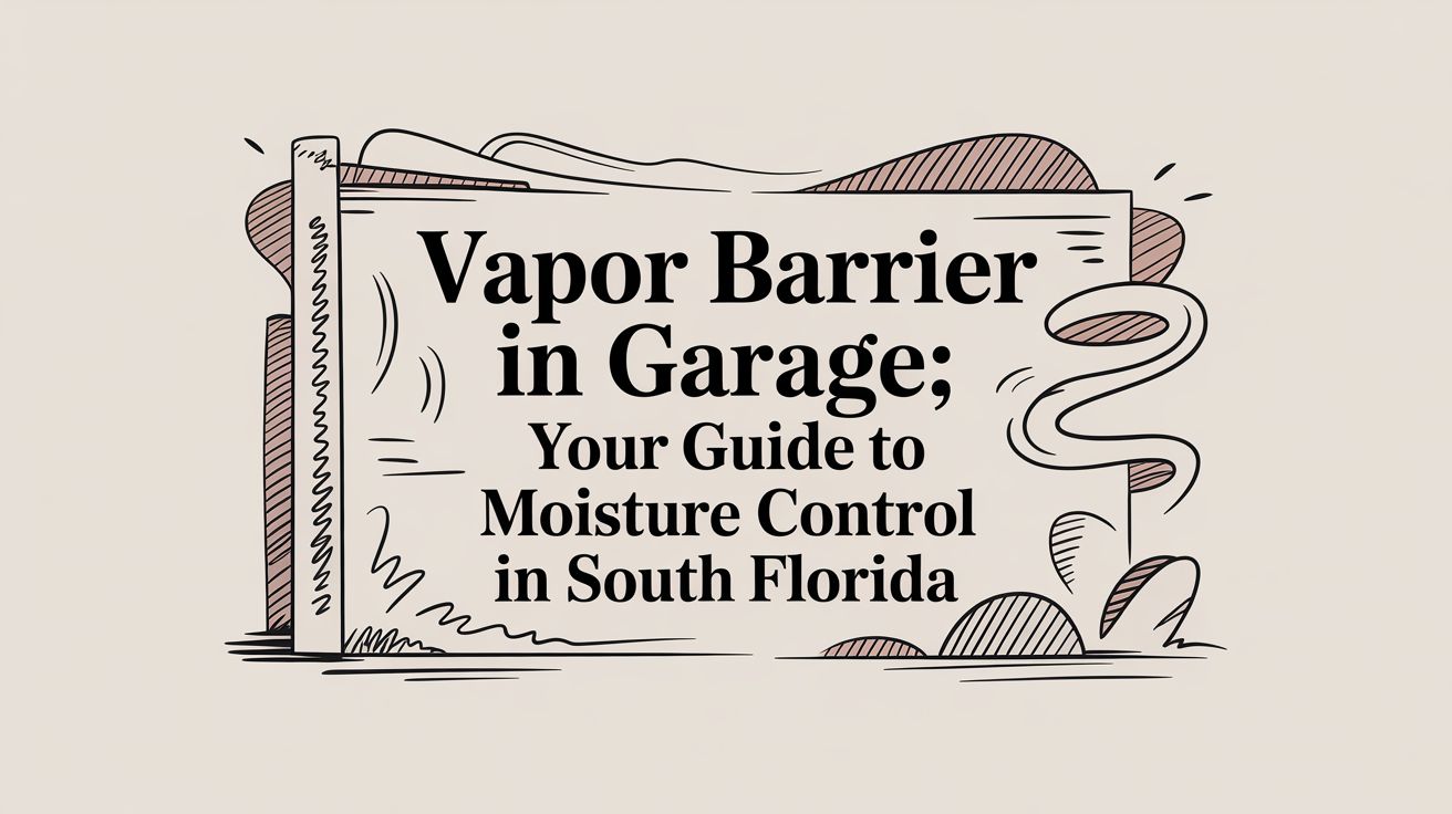 vapor barrier in garage text banner