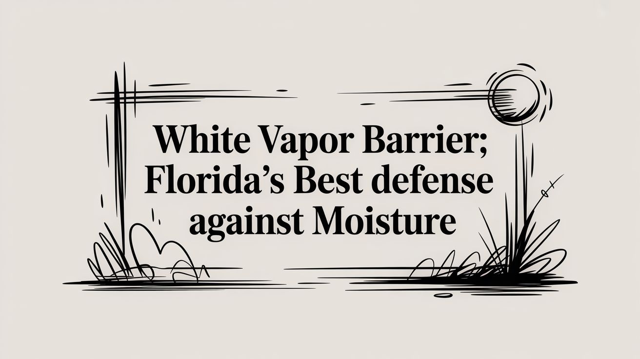 white vapor barrier decorative frame