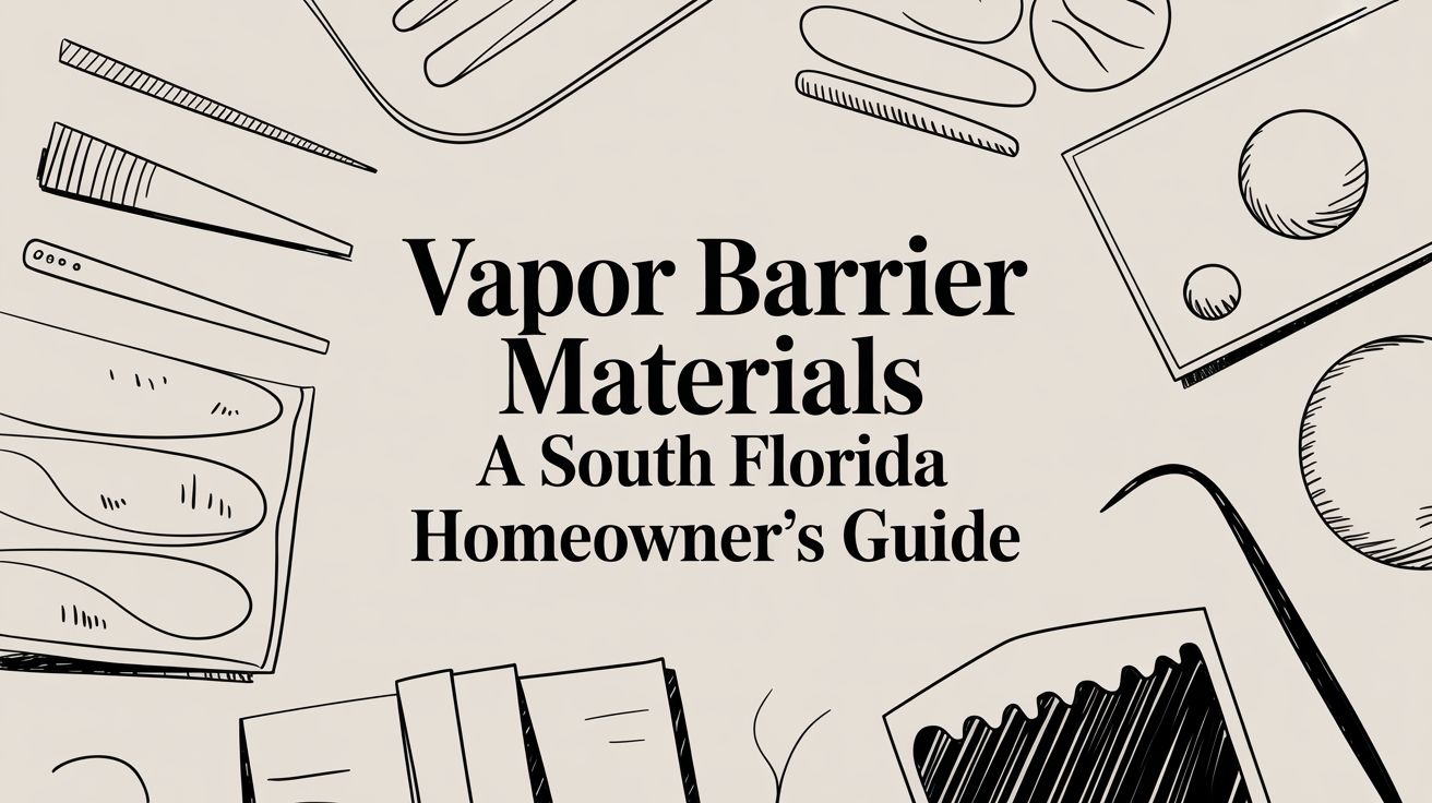vapor barrier materials sketched tools