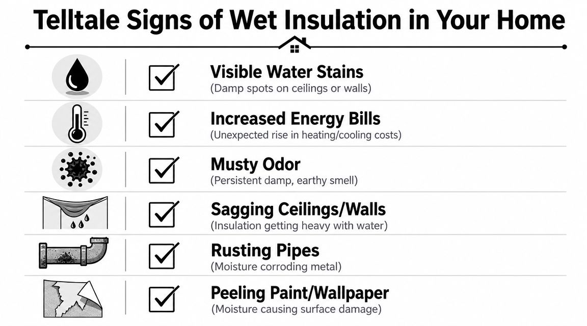 Telltale Signs of Wet Insulation in Your Home