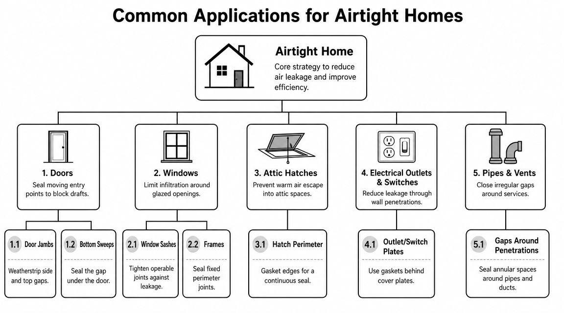 Common Applications for Airtight Homes