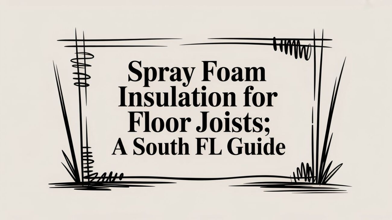 Spray foam insulation for floor joists title card