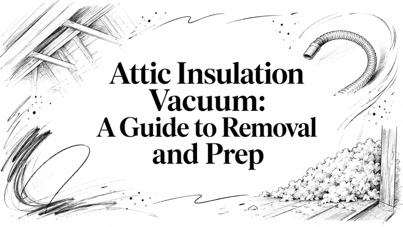 Attic insulation vacuum removal prep