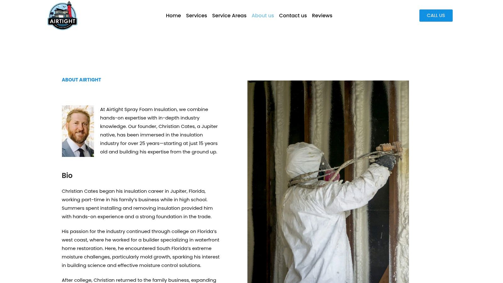 Screenshot from https://airtightsprayfoaminsulation.com/about-us/