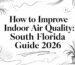 How to improve indoor air quality line drawing