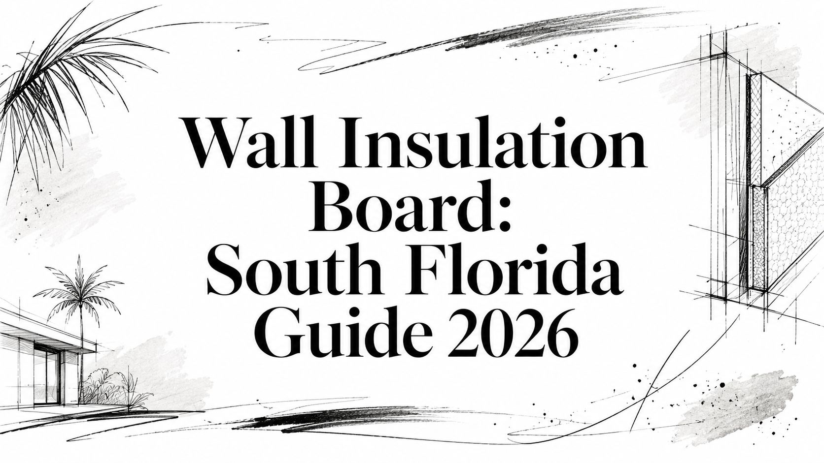 Wall insulation board architectural sketch