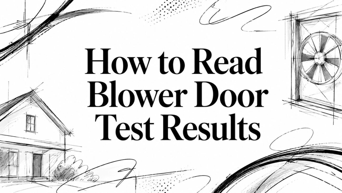 Blower door test results building inspection