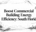 Commercial building energy efficiency architectural sketch