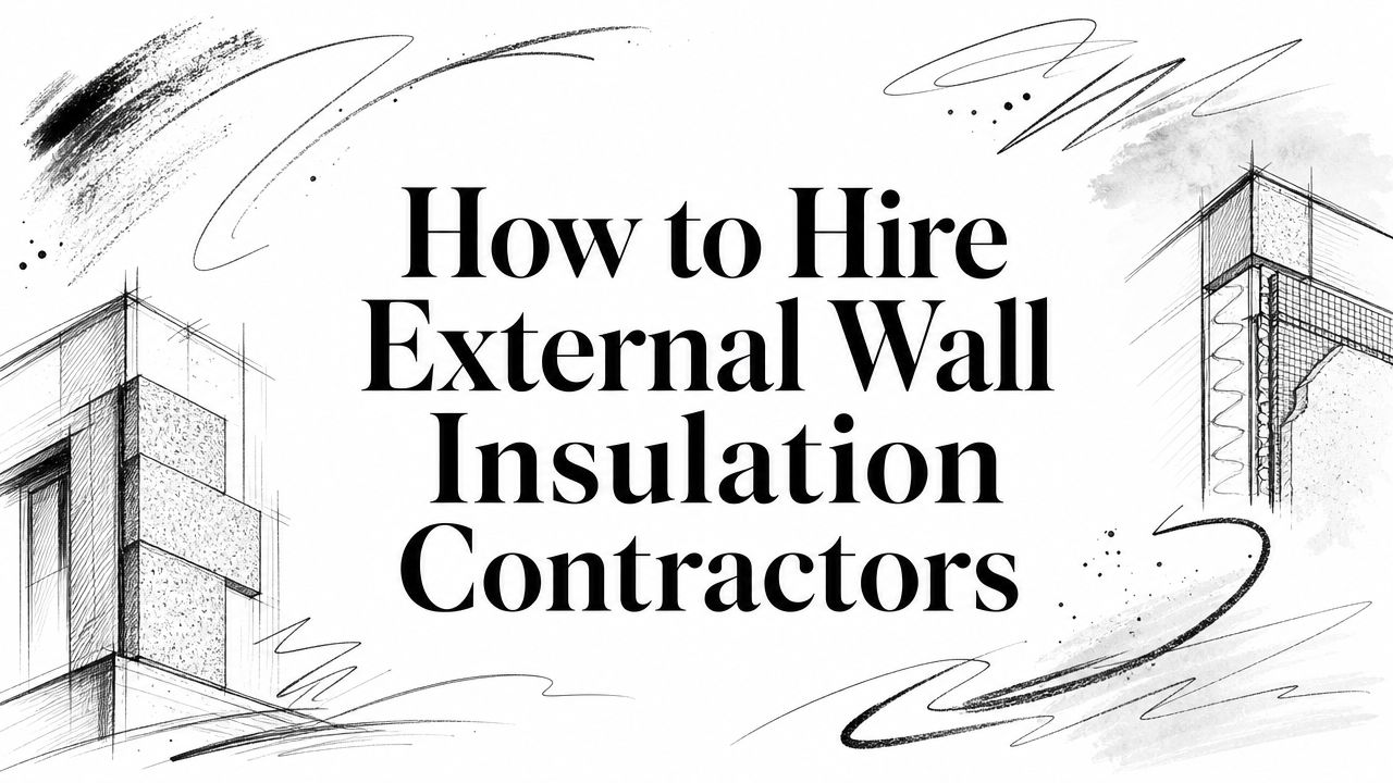 External wall insulation contractors construction sketches