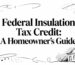 Federal insulation tax credit home illustration