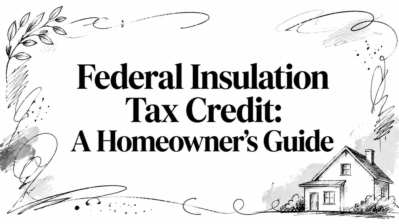 Federal insulation tax credit home illustration