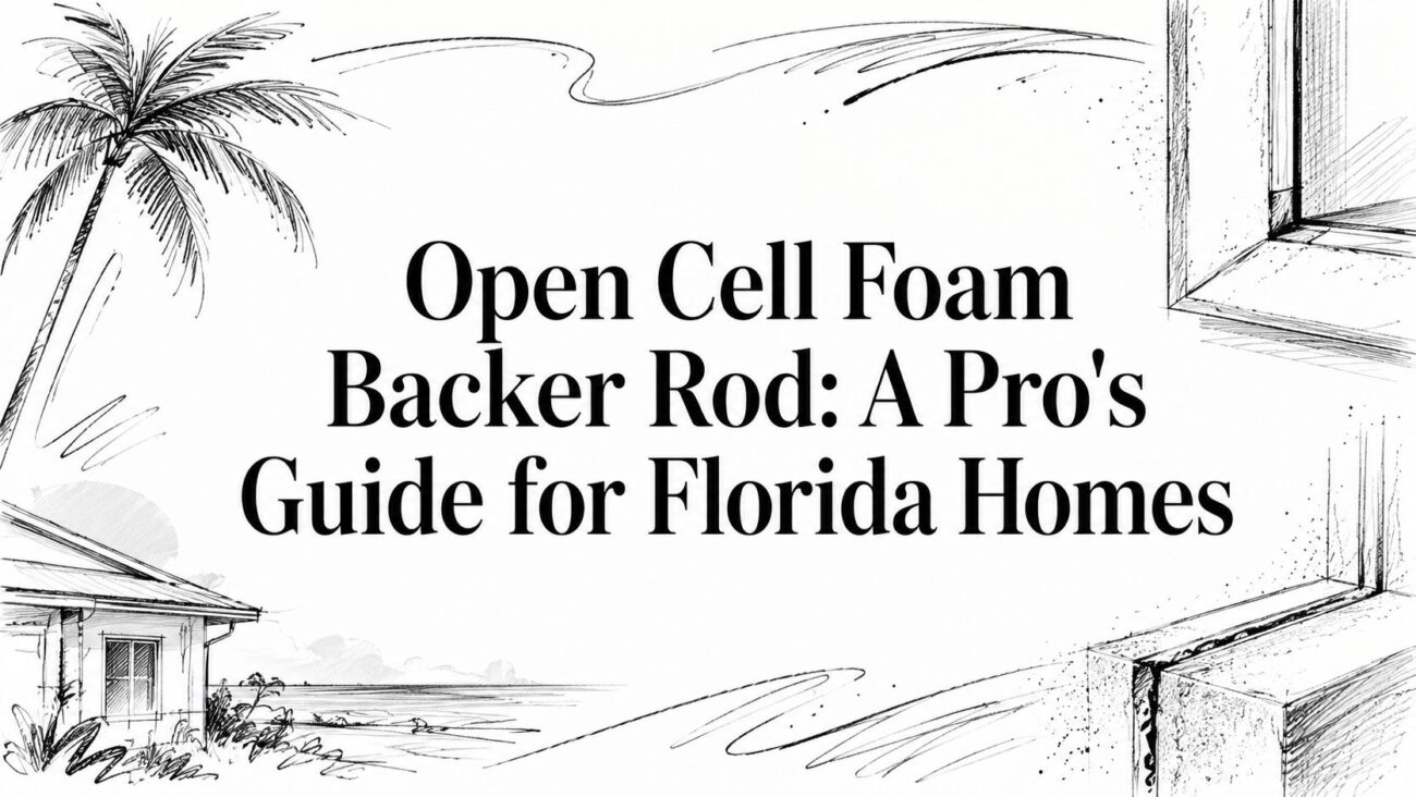 Open cell foam backer rod guide cover
