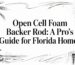 Open cell foam backer rod guide cover