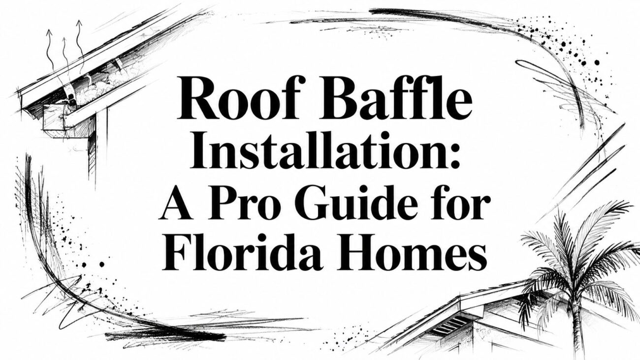 Roof baffle installation guide cover