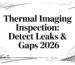Thermal imaging inspection leaks gaps