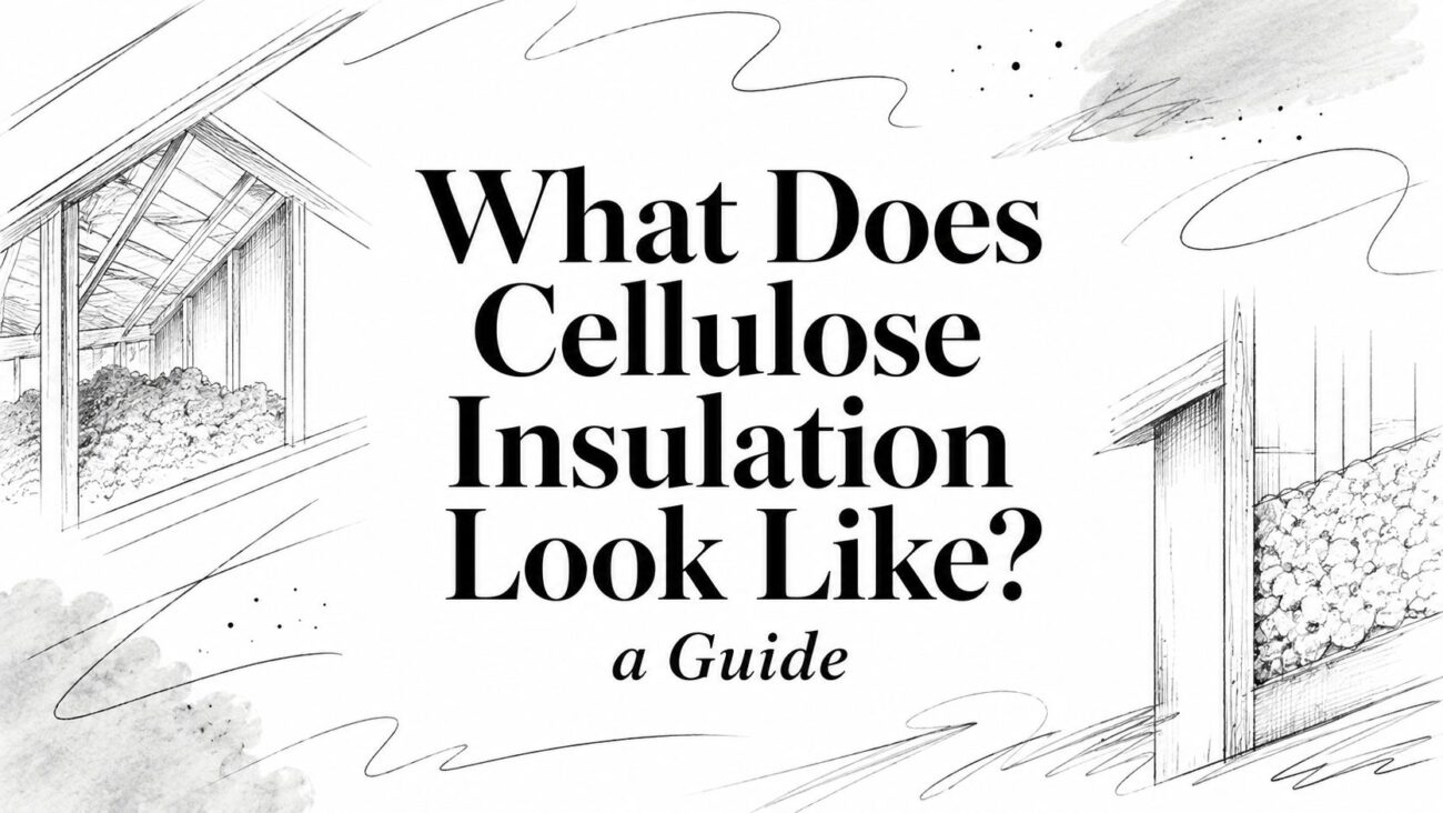 What does cellulose insulation look like insulation sketch