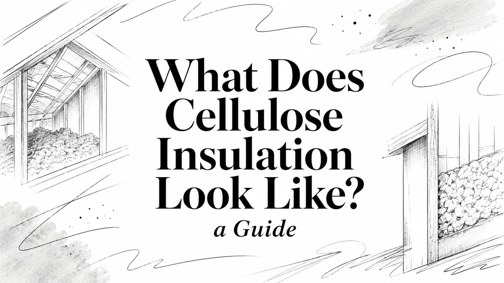 What does cellulose insulation look like insulation sketch