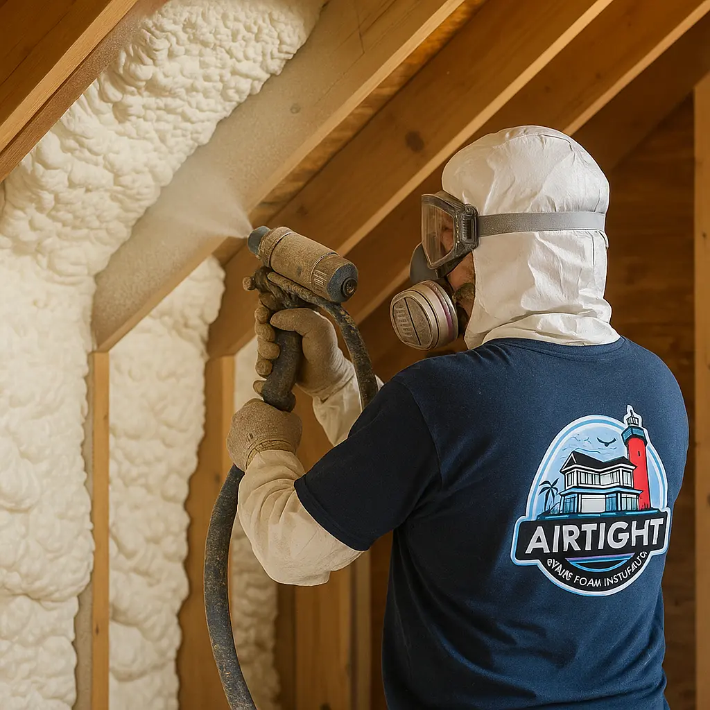 Airtight spray installer