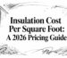 Insulation cost per square foot construction sketches