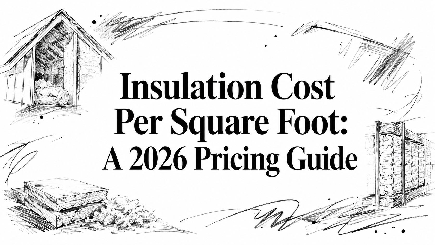 Insulation cost per square foot construction sketches