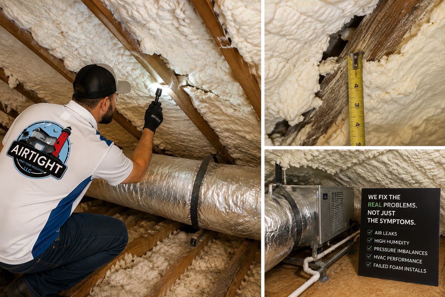 Spray foam repair